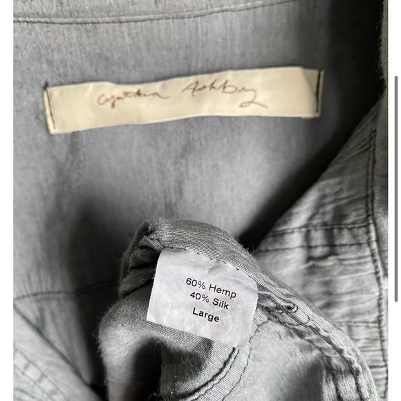 Cynthia Ashby Jacket - Gray Linen/Cotton/Silk XS - Picture 2 of 10